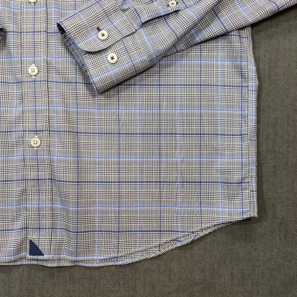 Untuckit Mens Large Miriano Plaid Button-Down Shirt Wrinkle-Free 100% Cotton - Picture 7 of 13